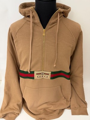 GENUINE GUCCI HOODIE WEBSTRIPE LOGO ZIPPER XXXL 1600 US$ AT GUCCI! NEW!