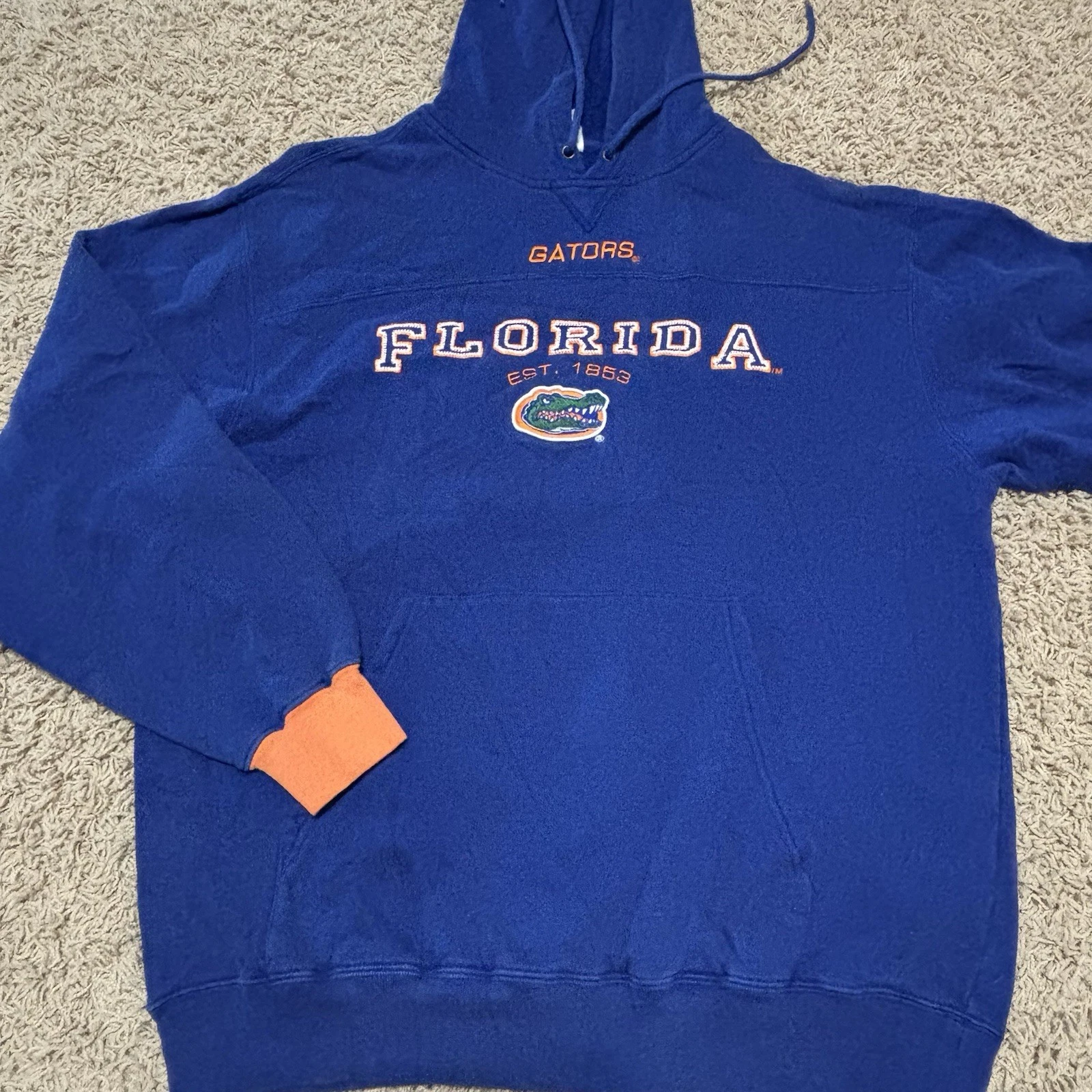 Vintage Lee Sport Florida Gators Hoodie Men’s Blue Embroidered Sweatshirt M