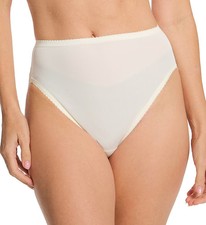 Shadowline 17805 Spandex Hi-Leg Brief Panty Ivory L 