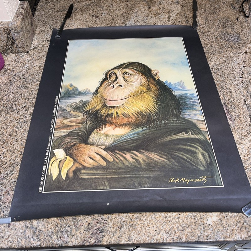 1969 THE MONA GORILLA NATIONAL LAMPOON POSTER RICK  MEYEROWITZ  EX!