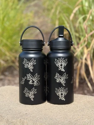 Hydreigon Water Bottle Engraved Waterbottle with Iron Jugulis & Deino Coffee - Image 1 of 4