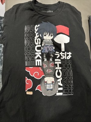 Vintage Naruto Goodsmile Shippuden Sasuke Itachi Chibi Anime TShirt Small