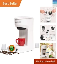 Smart Single Cup Coffee Brewer for Pods and Ground Coffee – 14oz Capacity