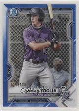 2021 Bowman Chrome Prospects Blue Refractor 129/150 Michael Toglia #BCP-137 11b4