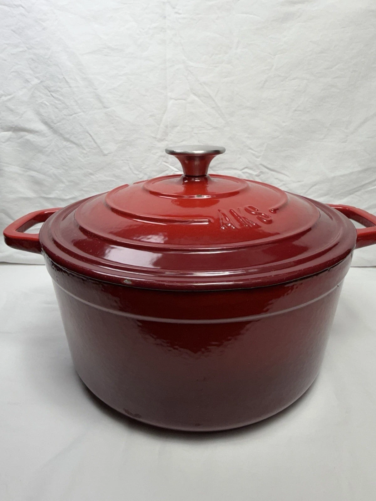 red enameled cast iron Dutch oven by Artisanal Kitchen Supply (AKS).