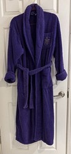 Y2K VICTORIA'S SECRET PURPLE 100 Cotton Heavy Terry Bath Robe Belt XS/S