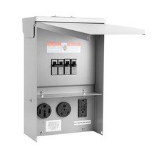 Electrical Outlet Boxes Temporary Power Panel Weatherproof RV Receptacle Box ...