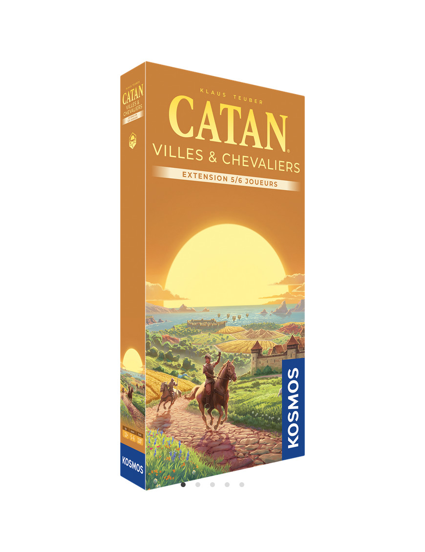 Catan Extension Villes et Chevaliers 5-6 joueurs avec extensions de pions en bois