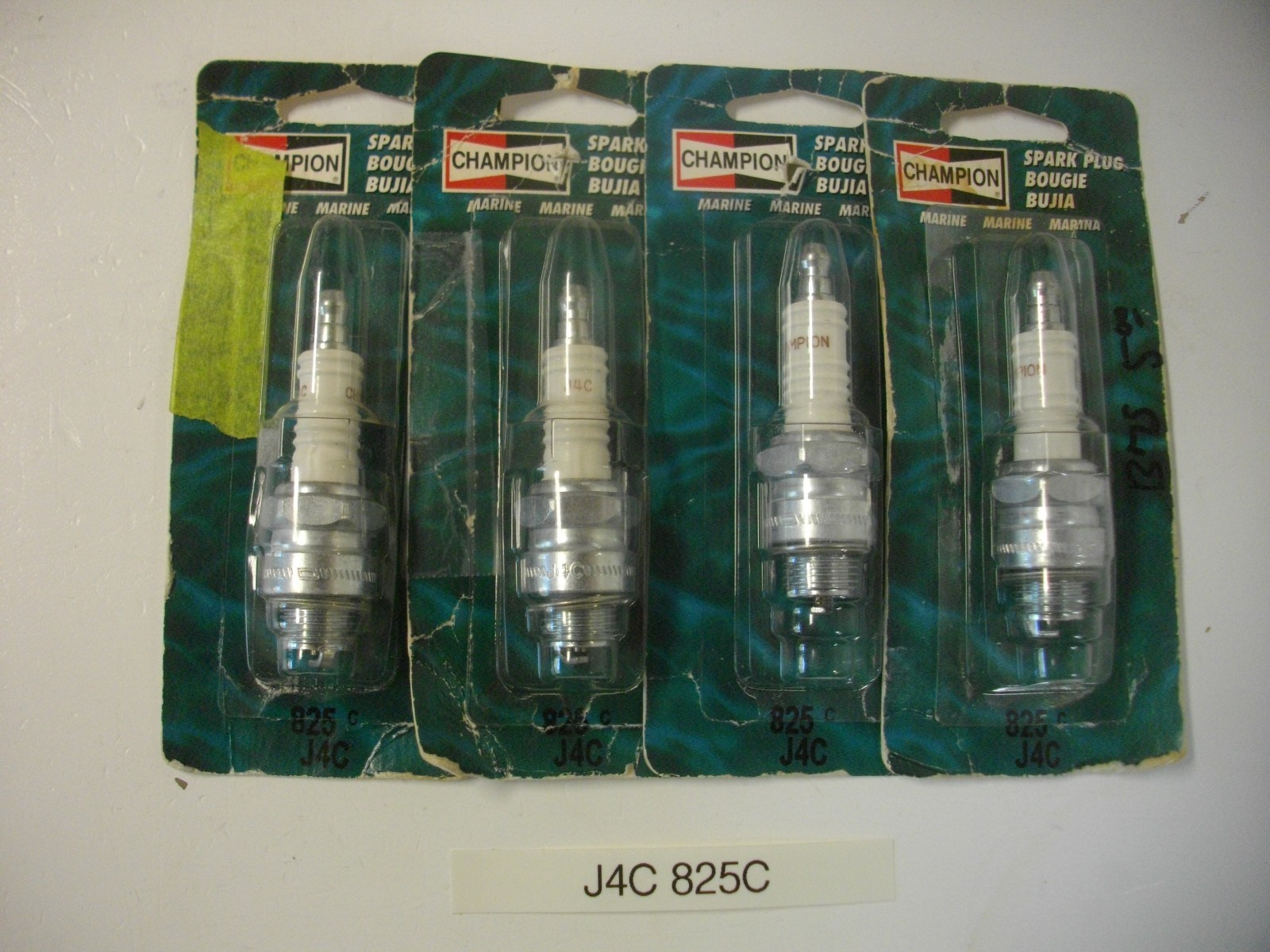 Champion Copper Plus Marine Spark Plug J4C / 825C Pack of 4 Each