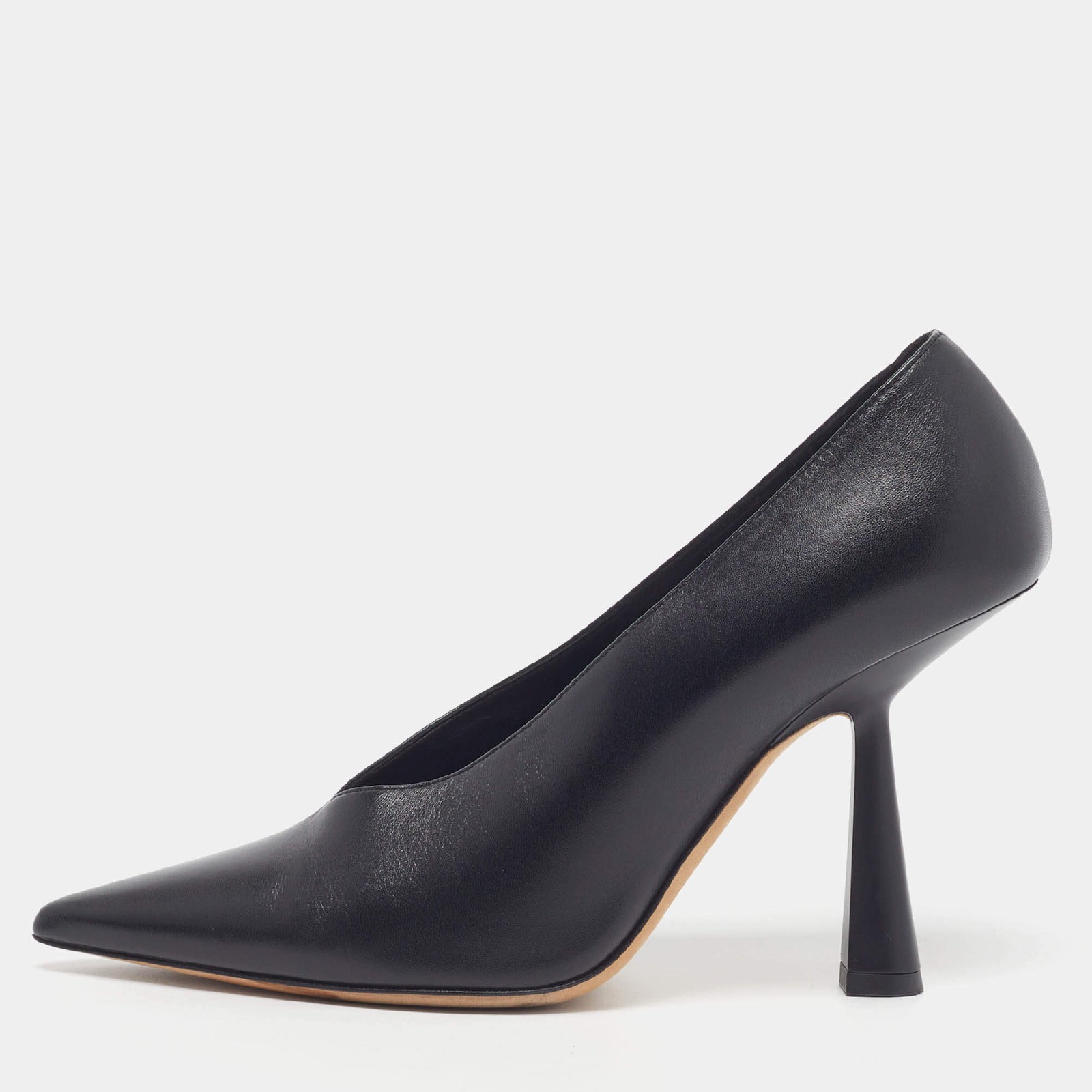 Jimmy Choo Maryanne Size 37 Black Leather Pumps