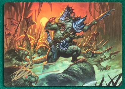 Persistent Marshstalker Art Card (Gold-Stamped Signature) Bloomburrow MTG Card