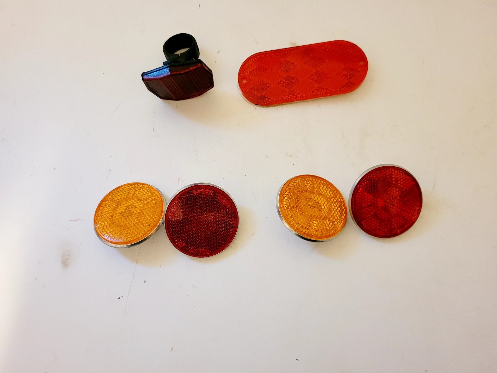 Vintage Schwinn Gulco Reflector No.2222 2¼" BRIGHT STAR MIX LOT of 6 Reflector