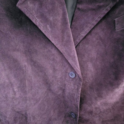 Via Accenti NWOT Vintage Suede Leather Blazer size B4 (XXL) Workwear Unique - Picture 2 of 5