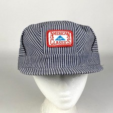 Vintage American Classics GP Patch Hat Cap Striped Uniform Size L Made in USA