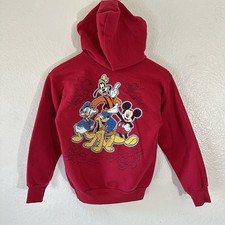 Disney Parks Mickey Mouse Red Zip-Up Hoodie Boys/Girls Size Medium