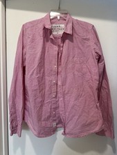 Frank & Eileen Barry Pink Shirt W Stripes 100% Cotton Size Medium Made In USA