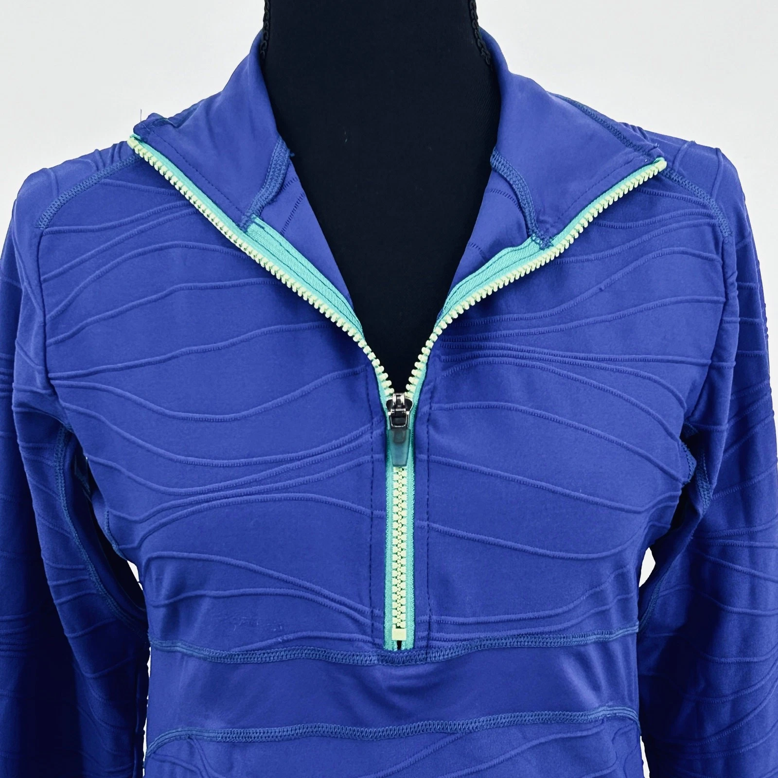 Title Nine 1/4 Zip Pullover Shirt Women’s Long Sleeve Golf Running Top Blue M