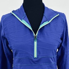 Title Nine 1/4 Zip Pullover Shirt Women  s Long Sleeve Golf Running Top Blue M