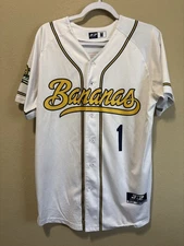 Savannah Bananas Jersey 3n2 Sports ADULT Medium White Home Button Down Baseball