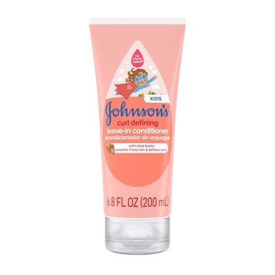 Johnson's Kids' Curl Defining Leave-In 6.8 Fl Oz (Pack of 1), Pink 