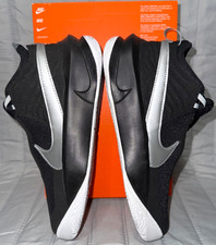 Men's size 6 GS - Nike Team Hustle D10 Low Black Metallic Silver