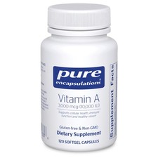 Pure Encapsulations Vitamin A - 3,000 mcg - from Cod 120 Count (Pack of 1)