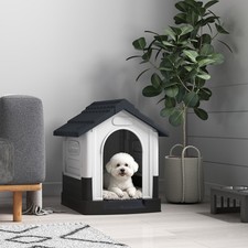 Dog Kennel for Outside, Plastic Dog House, Water-resistant for Gardens