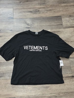 Vetements By Drill Clothing Limited Edition Logo Black Graphic T-Shirt