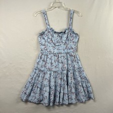 Altar'd State Mini Dress Small Milkmaid Strappy Tiered Ruffle Cottage Core flora