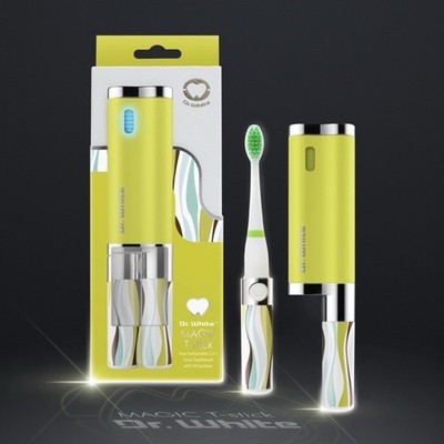 Dr. White MAGIC T-stick Sonic Electric Toothbrush UV Sanitizer Meadow Green