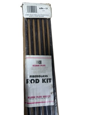 Kleen Flue 18' Fiberglass Chimney Brush Rod Kit - 6- 3ft Rods P/N: KRK-18