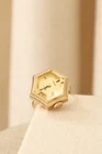 Rare 1970s Vintage Seiko Gold Mechanical Ring Watch Adjustbale Size Geometric