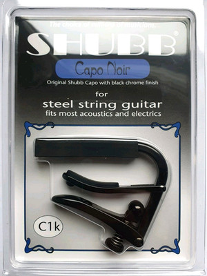 Shubb SHC-C1K Kapodaster für Stahlsaiten Akustik-/E-Gitarren Black Chrome