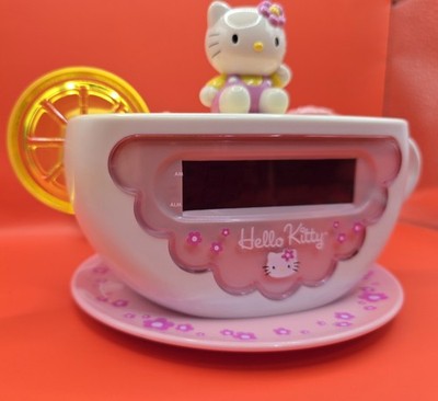 VTG Tested&Working 2003 Hello Kitty Tea Cup Alarm Clock Radio