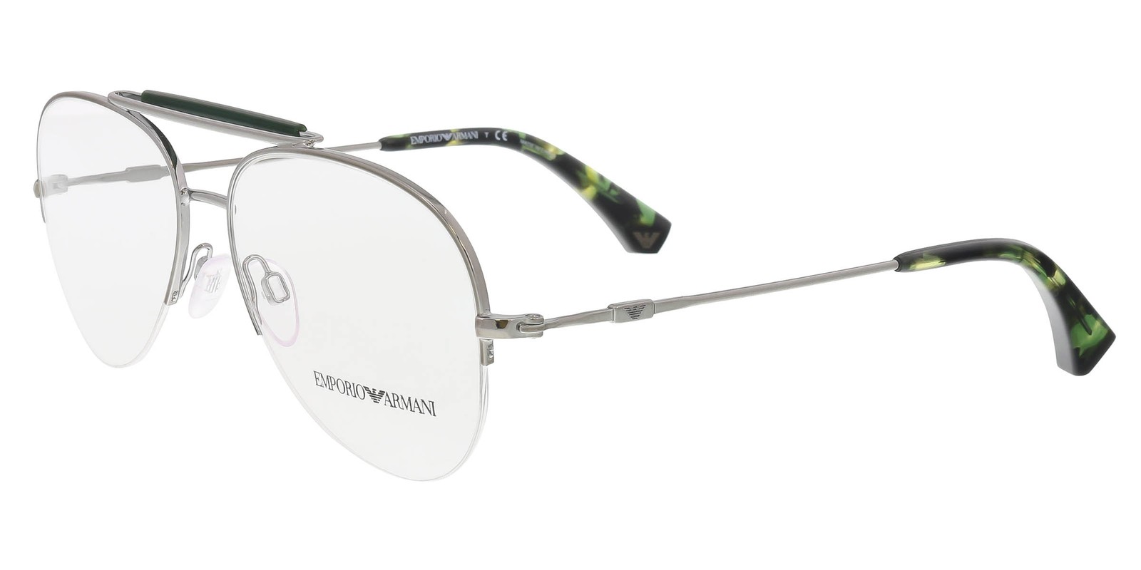 Emporio Armani EA1020 3060 СеребристыйОливковый Овальные оптические оправы 9790₽