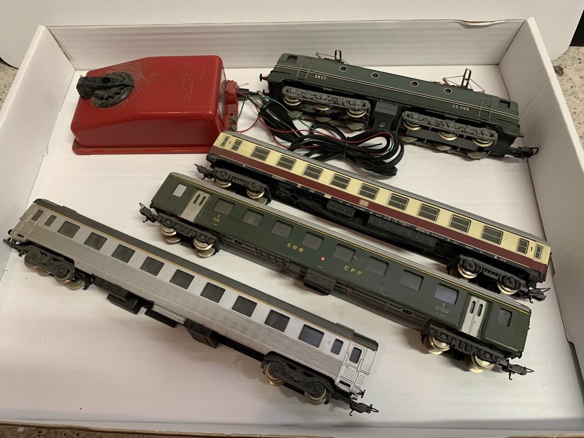 Set train ancien échelle N électrique 1978 avec les accessoires - Collection