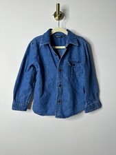 Cherokee Blue Button Front Shirt Unisex Kids 5T