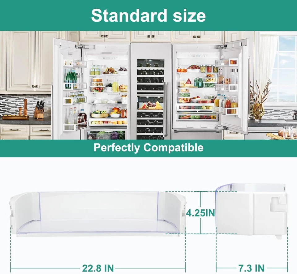 Gal Bin Ff Asm Compatible con Refrigerador GE WR71X10409 Foto 2 de 3