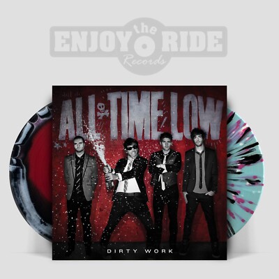 All Time Low Dirty Work Vinyl Lp Record Pool Blue Splatter NOT So Wrong Right