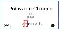 Potassium Chloride Minimum 99% Pure Food Grade (0-0-60) 1lb Potassium Chloride Minimum 99% Pure Food Grade (0-0-60) 1lb