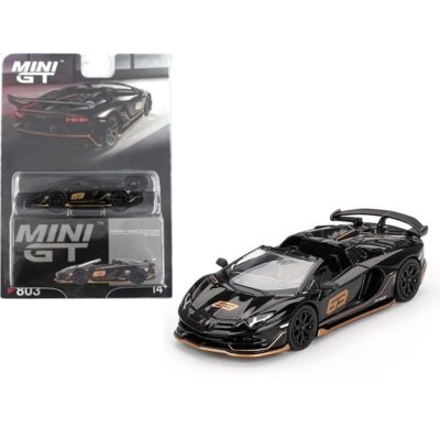 LAMBORGHINI Aventador SVJ 63 Roadster  - black - MiJo - Mini GT 1:64