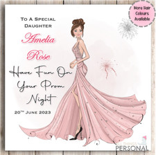 Girls Prom Night Personalised Card for School Prom Daughter Granddaughter Friend