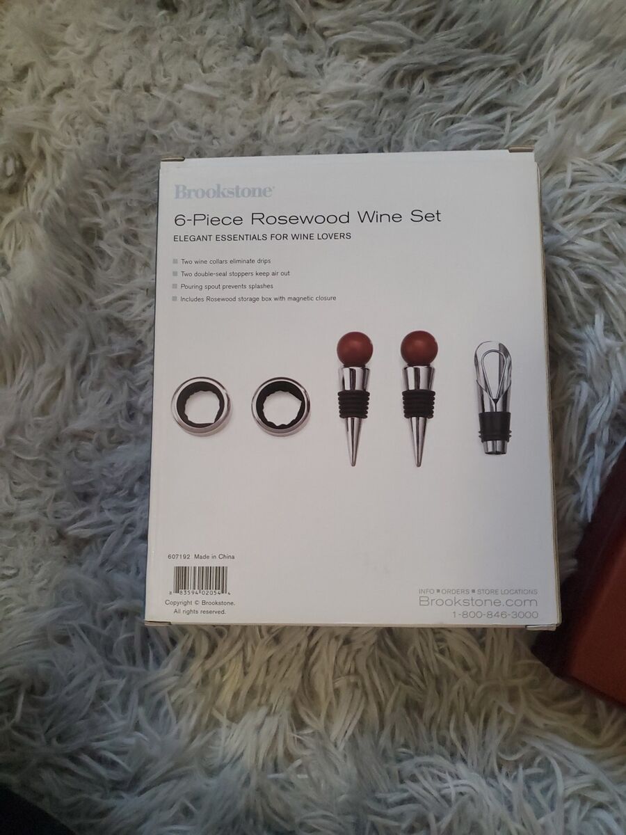 Brookstone 6-Piece Rosewood Wine Set NIB Open Box | eBay Brookstone 6-Piece Rosewood Wine Set NIB Open Box | eBay