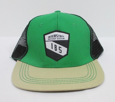 VINTAGE 1960s LOGO IBS Interstate Battery System Trucker Hat Snapback Cap OSFA