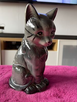 Vintage Porzellan handbemalte Katze