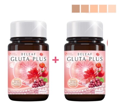 2 Bottles Beleaf White Gluta Plus Anti-Aging Whitening Youth Skin Healthy