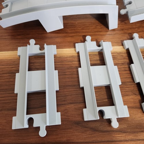 Lego Duplo Train Track Bridge Ramp Sections Road Gray Lot of 8 - Picture 3 of 5