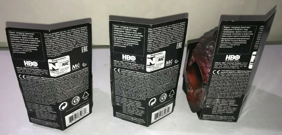 Mega Construx Game Of Thrones Eggs RHAEGAL / VYSERION / DROGON 3X  DRAGONS NEW - Image 3 of 3
