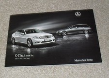 Mercedes C Class Saloon Estate Price List 2009 C200 C220 C350 CDI Sport C63 AMG
