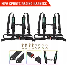 Universal 2" 4-Point Harness Sport Quick Release Safety Seat Belt for Racing Car